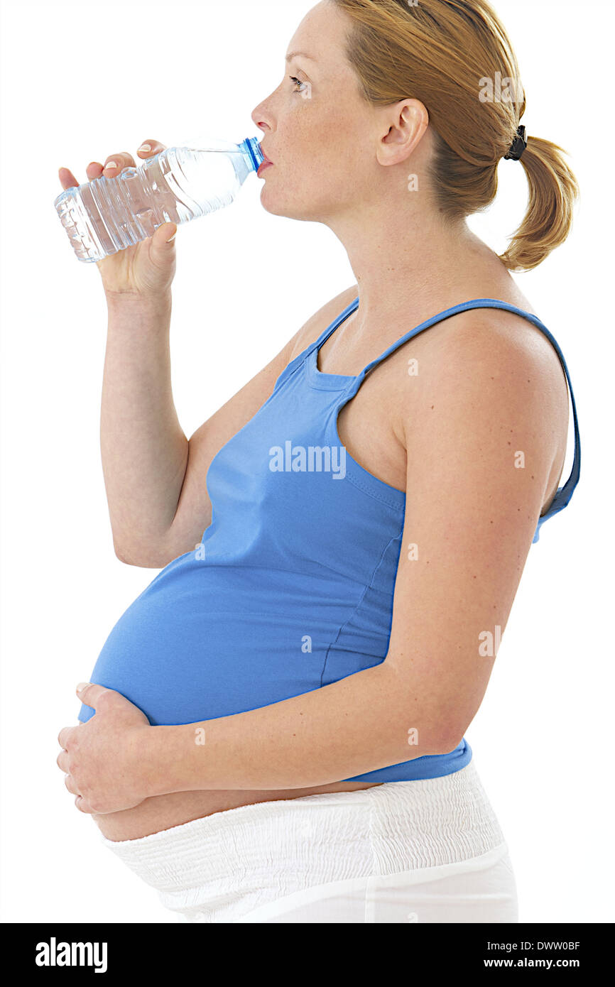 Cold drink pregnant woman Stock Photo Alamy
