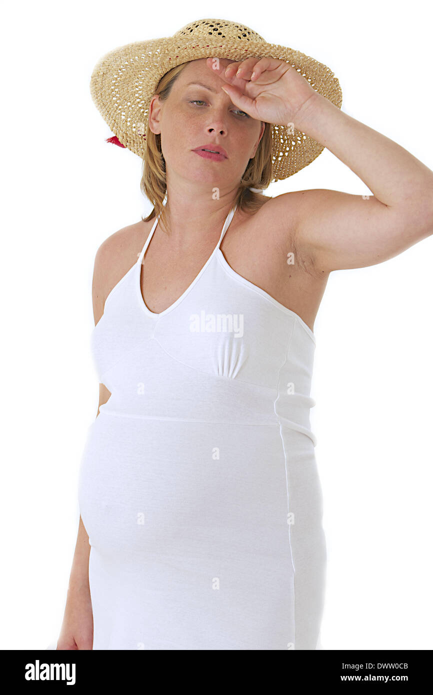 Protection sun pregnant woman Stock Photo Alamy