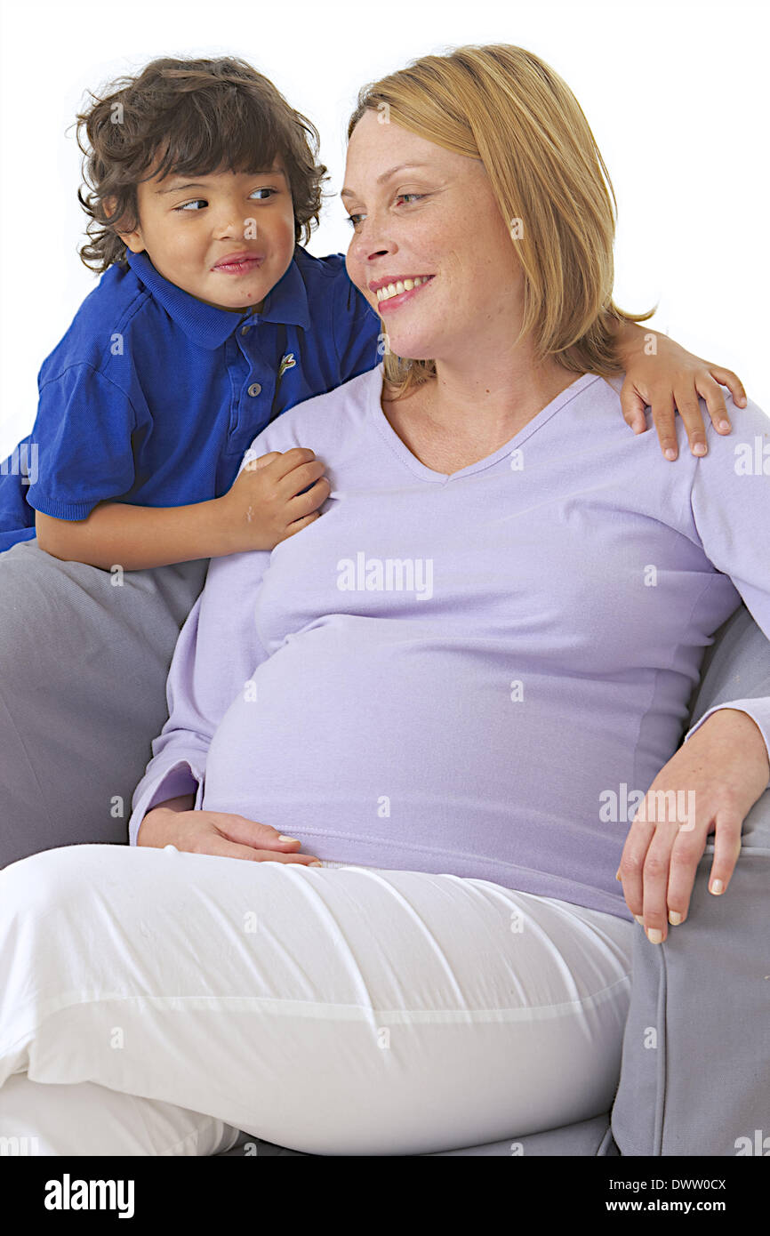 Pregnant woman child Stock Photo - Alamy