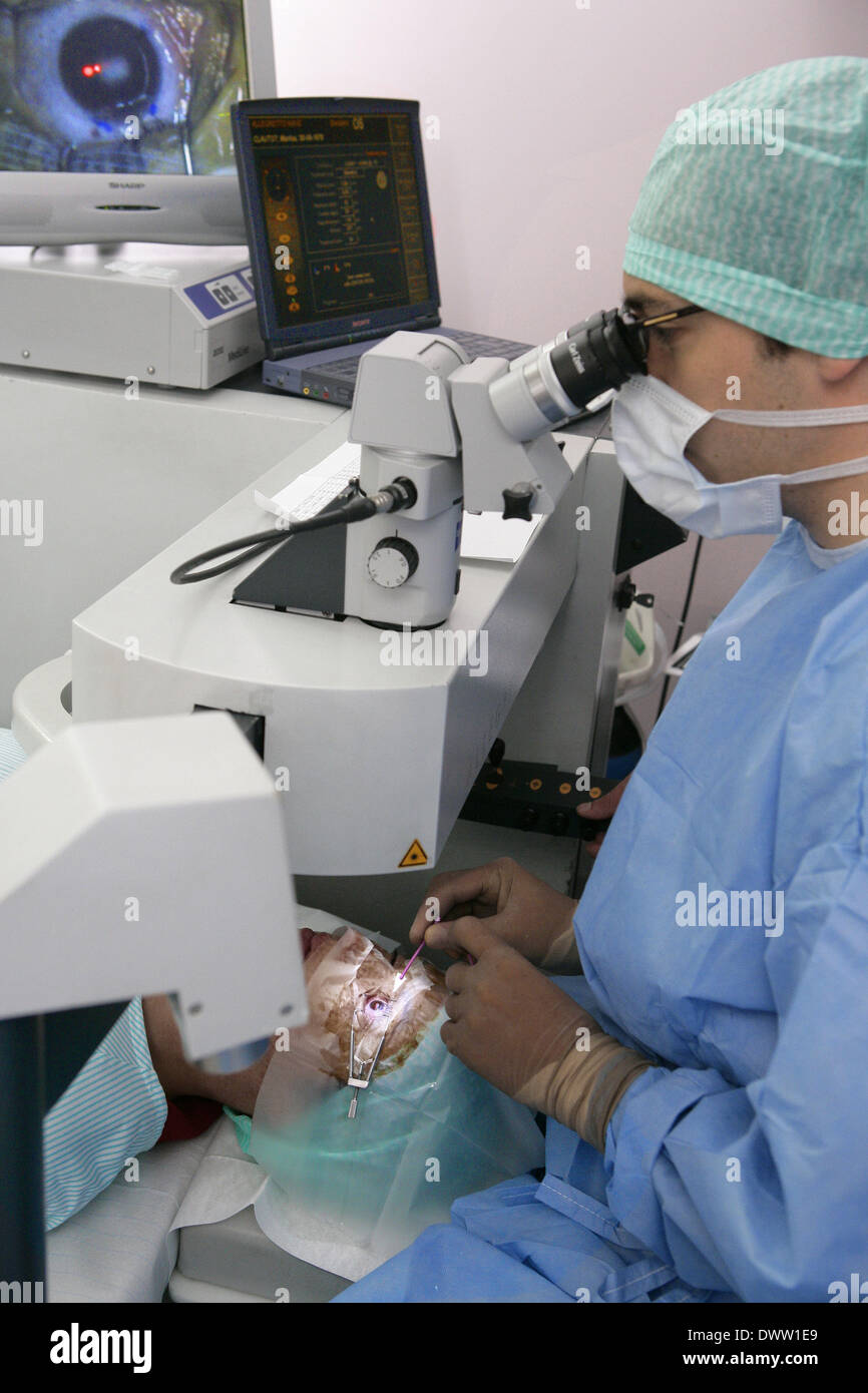 Surgery laser eye Stock Photo Alamy