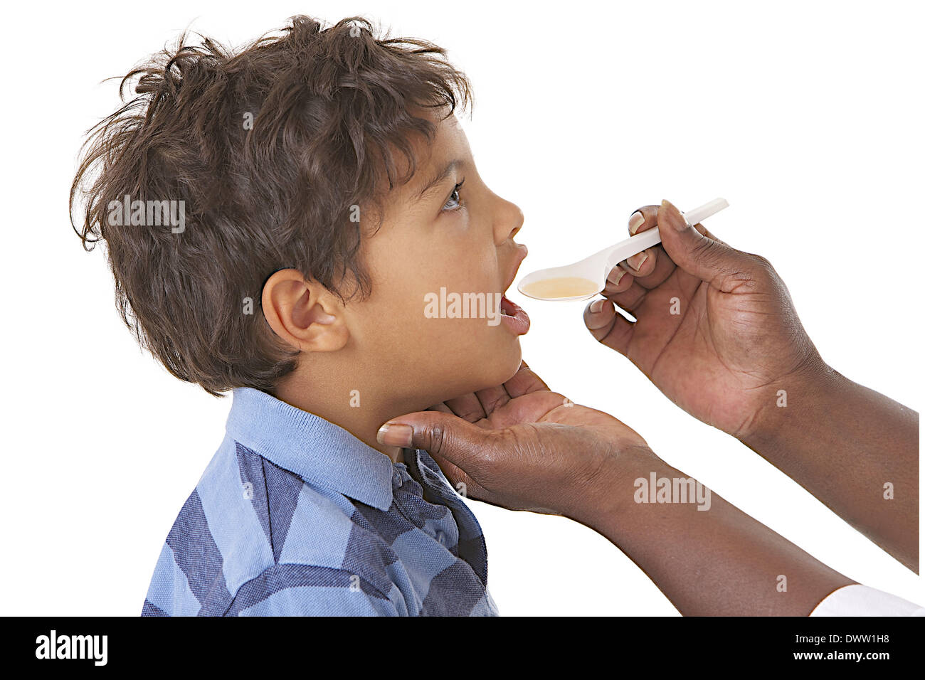 Syrup treatment child Stock Photo Alamy
