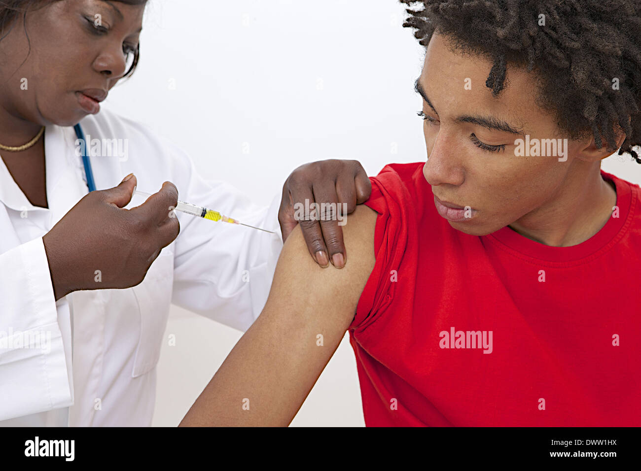 Vaccine teenager Stock Photo