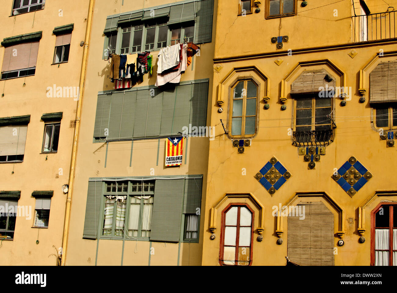 Building of apartments, Girona, Spain Stock Photo Alamy