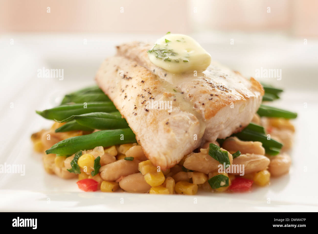 PanRoasted Mahi Stock Photo Alamy