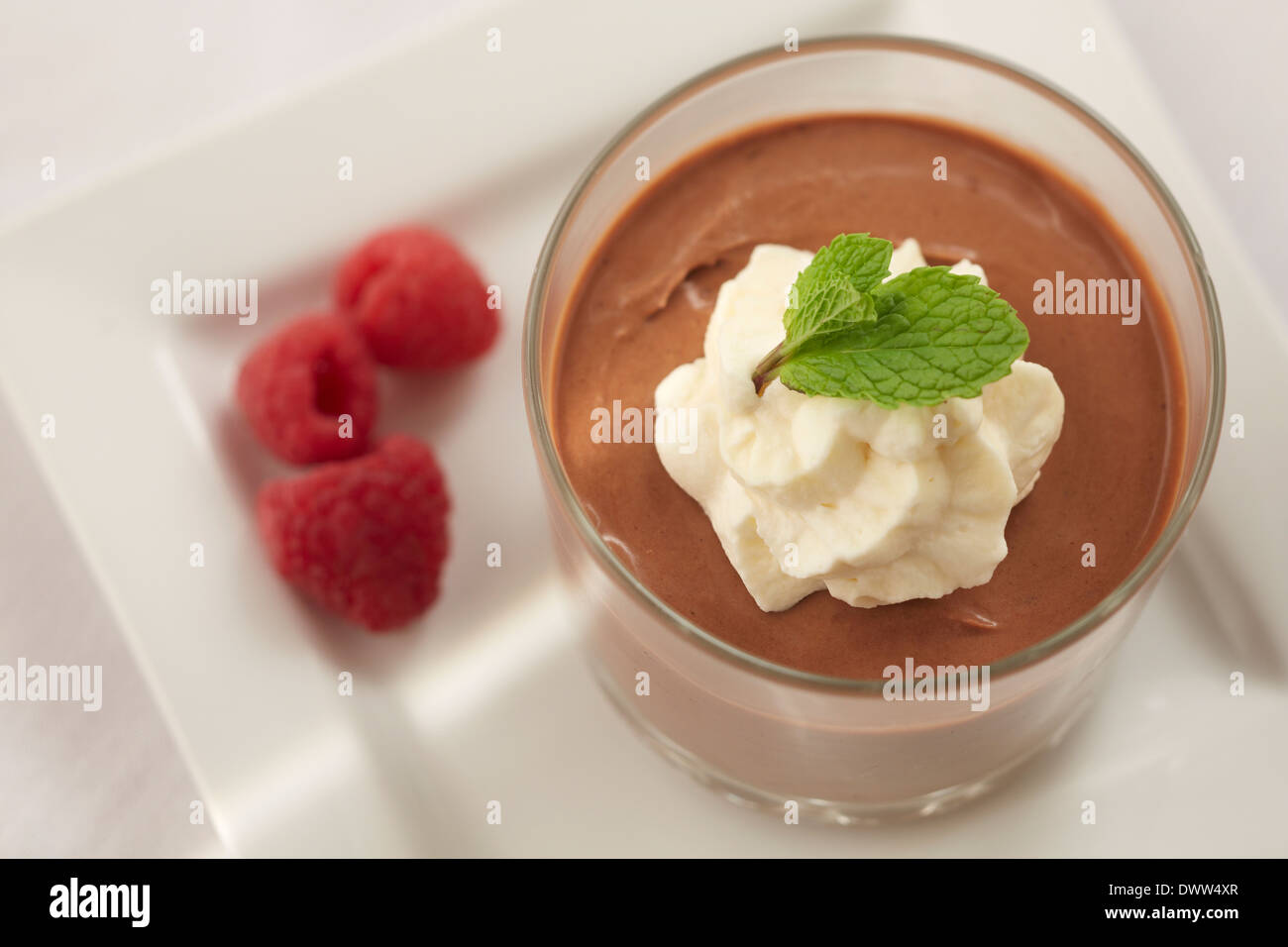 Chocolate Kahlua Mousse Stock Photo Alamy