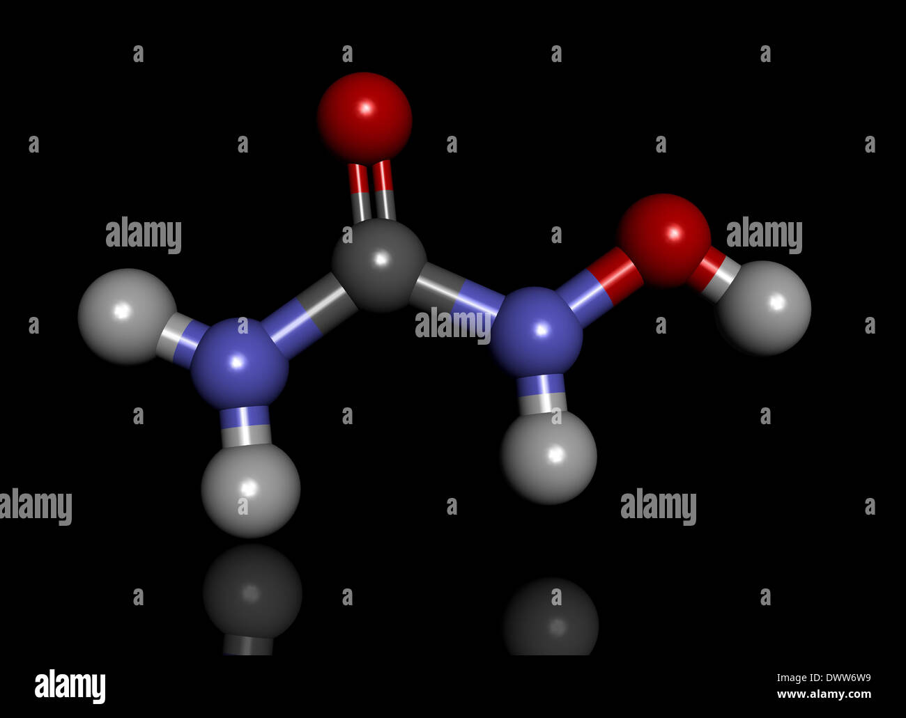 Hydroxyurea molecule Stock Photo