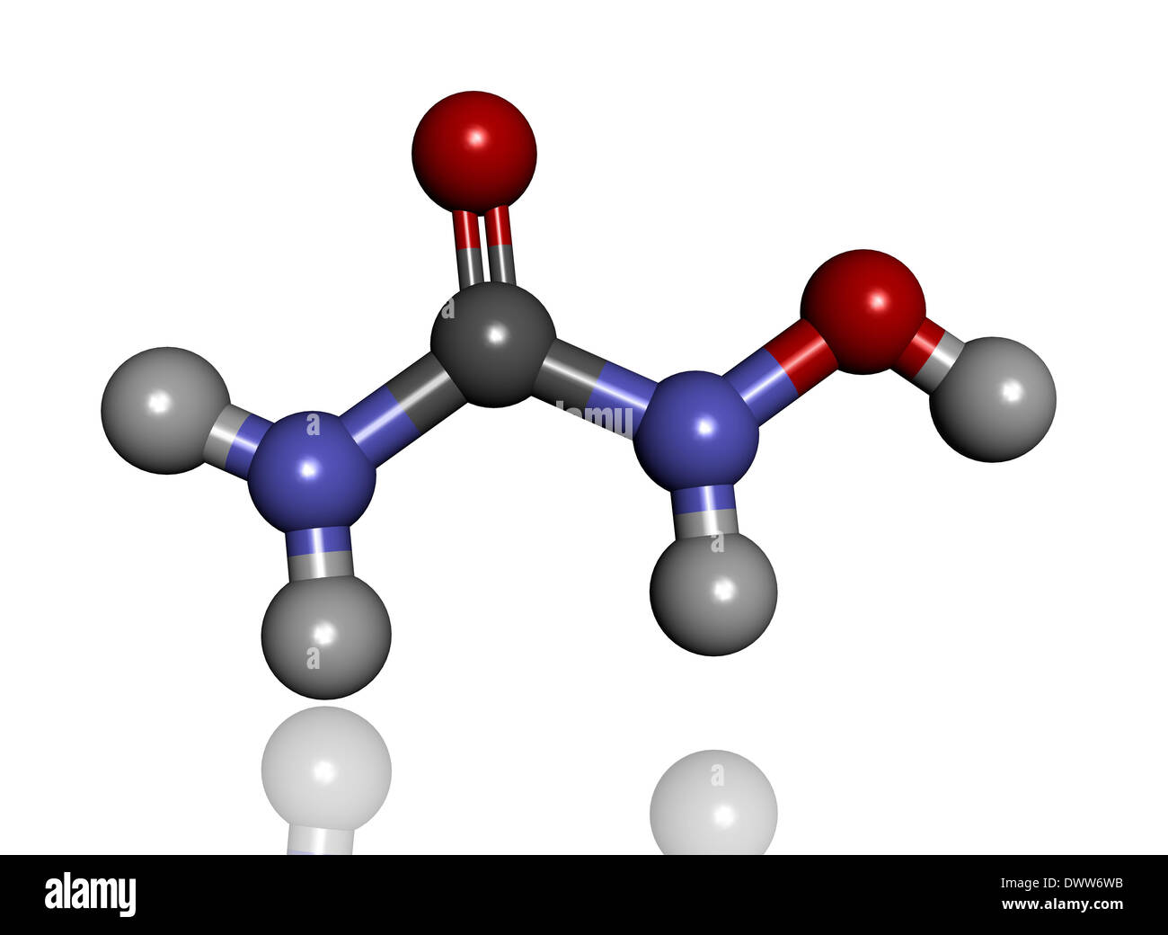 Hydroxyurea molecule Stock Photo