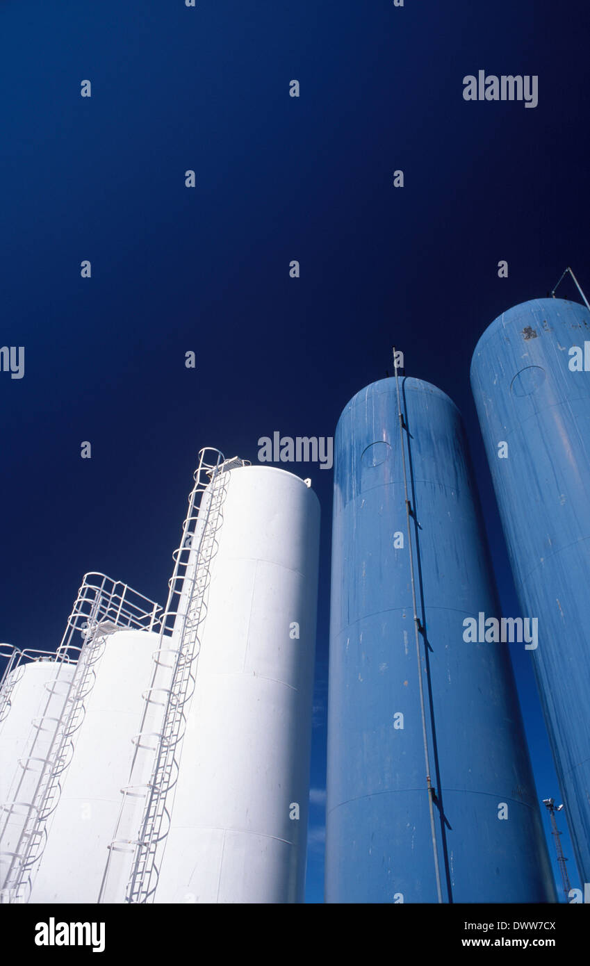 Storage Tanks, Aberdeen Harbour Stock Photo Alamy