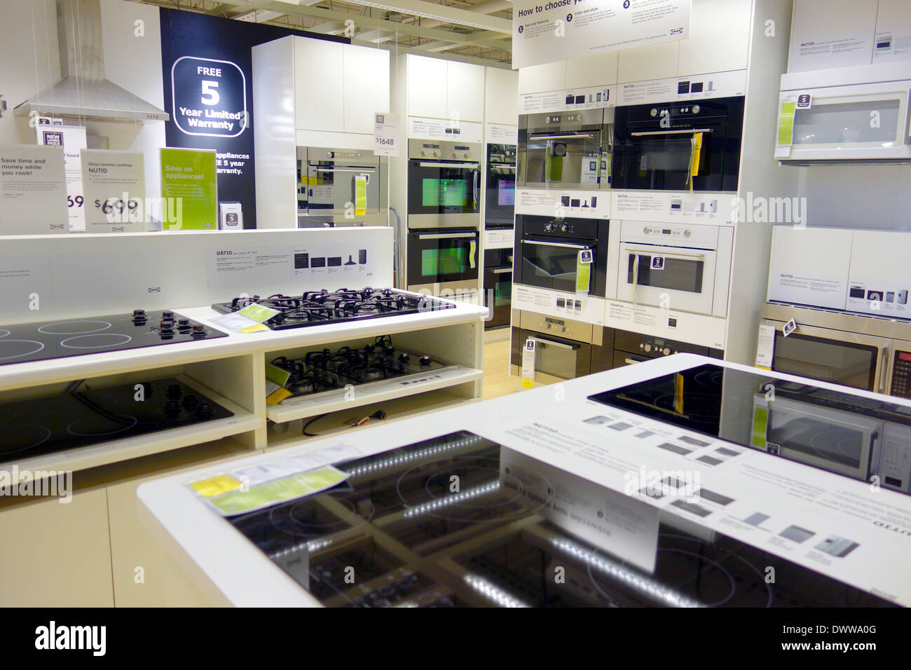 Kitchen appliances at an Ikea store in Toronto, Canada Stock Photo