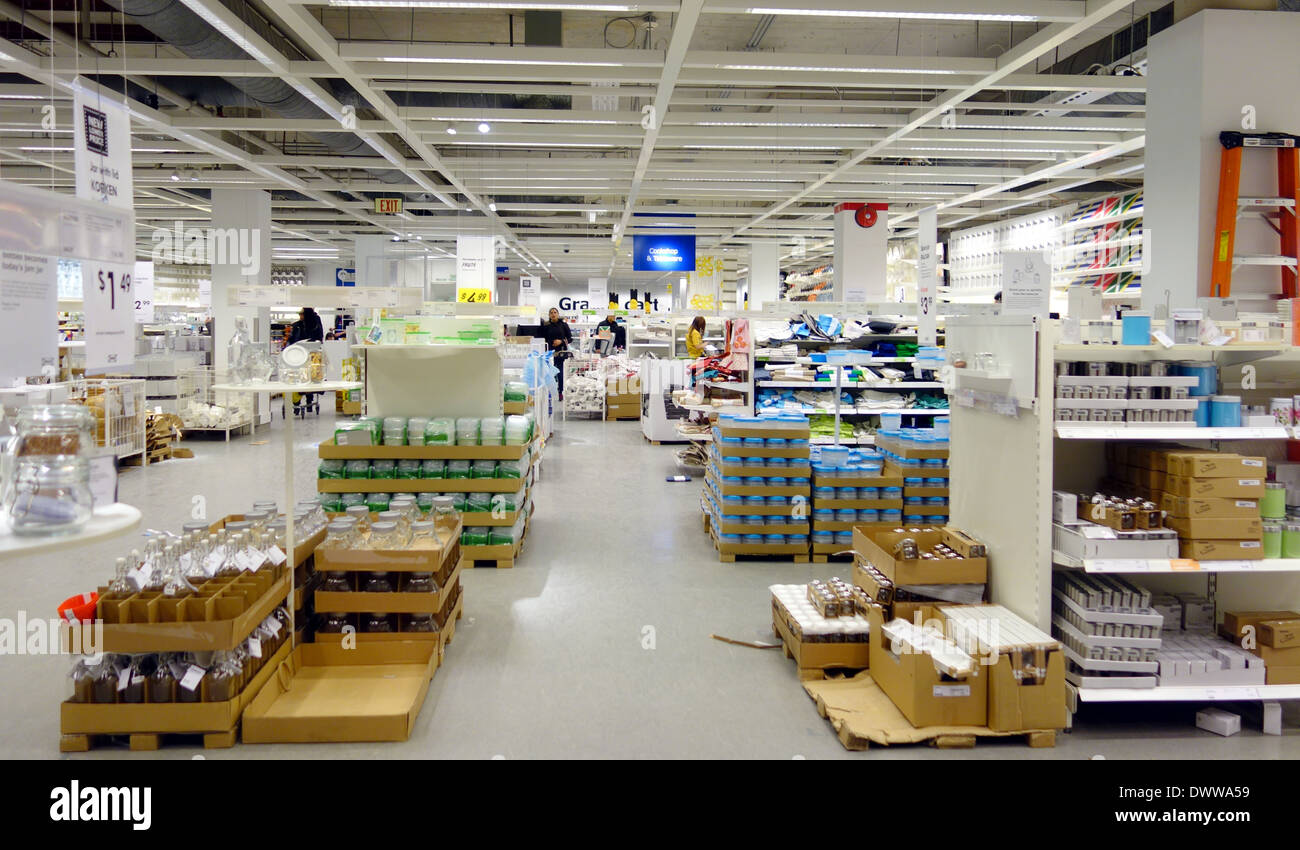 Home items department at an Ikea store in Toronto, Canada Stock Photo
