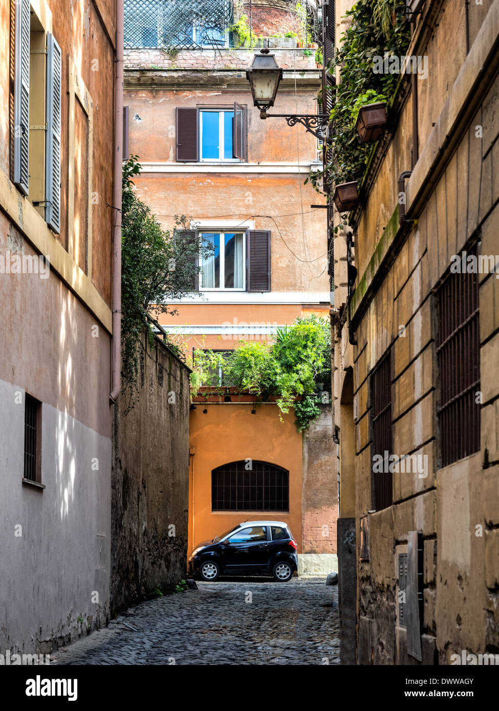 Street scene from Trastevere district of Rome, Italy Stock Photo