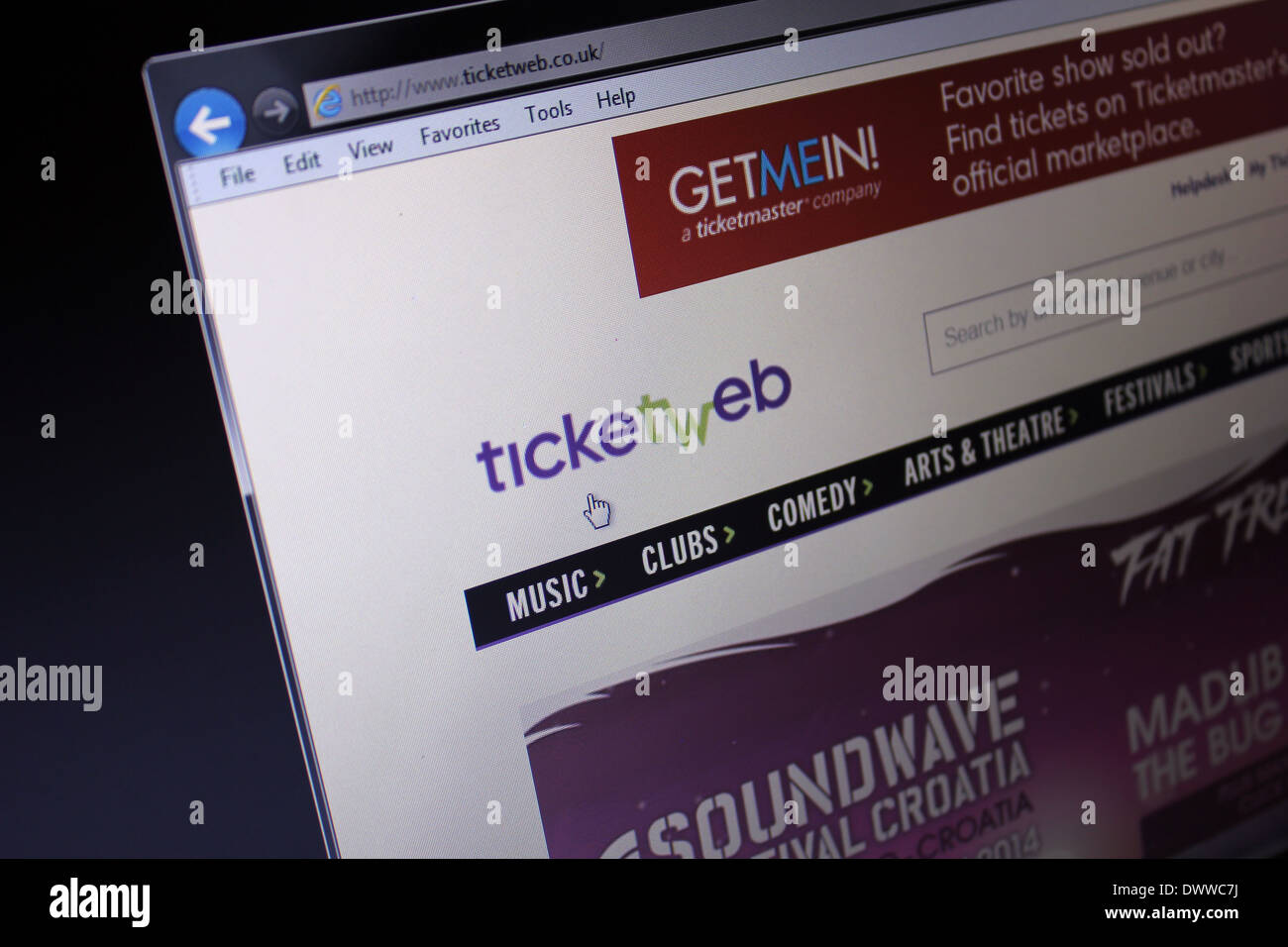 Ticketweb hires stock photography and images Alamy