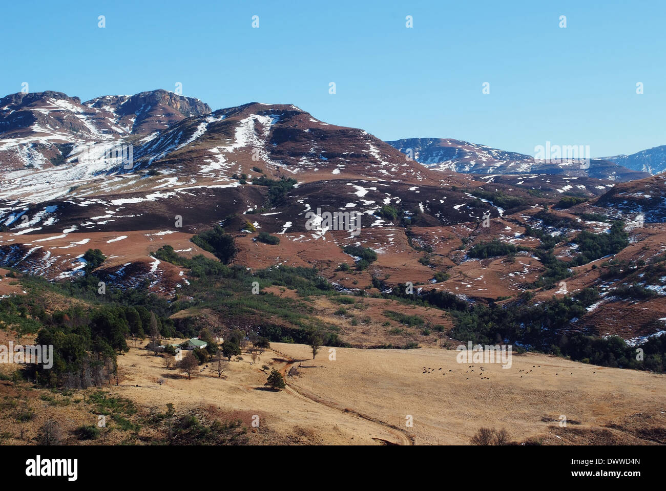 Farmstead in Kwa Zulu Natal Drakensberg Stock Photo - Alamy