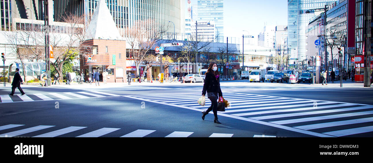 Woman in Tokyo Ginza japan Stock Photo