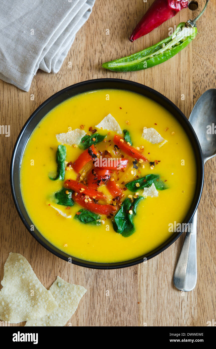 Sweet potato soup Stock Photo - Alamy