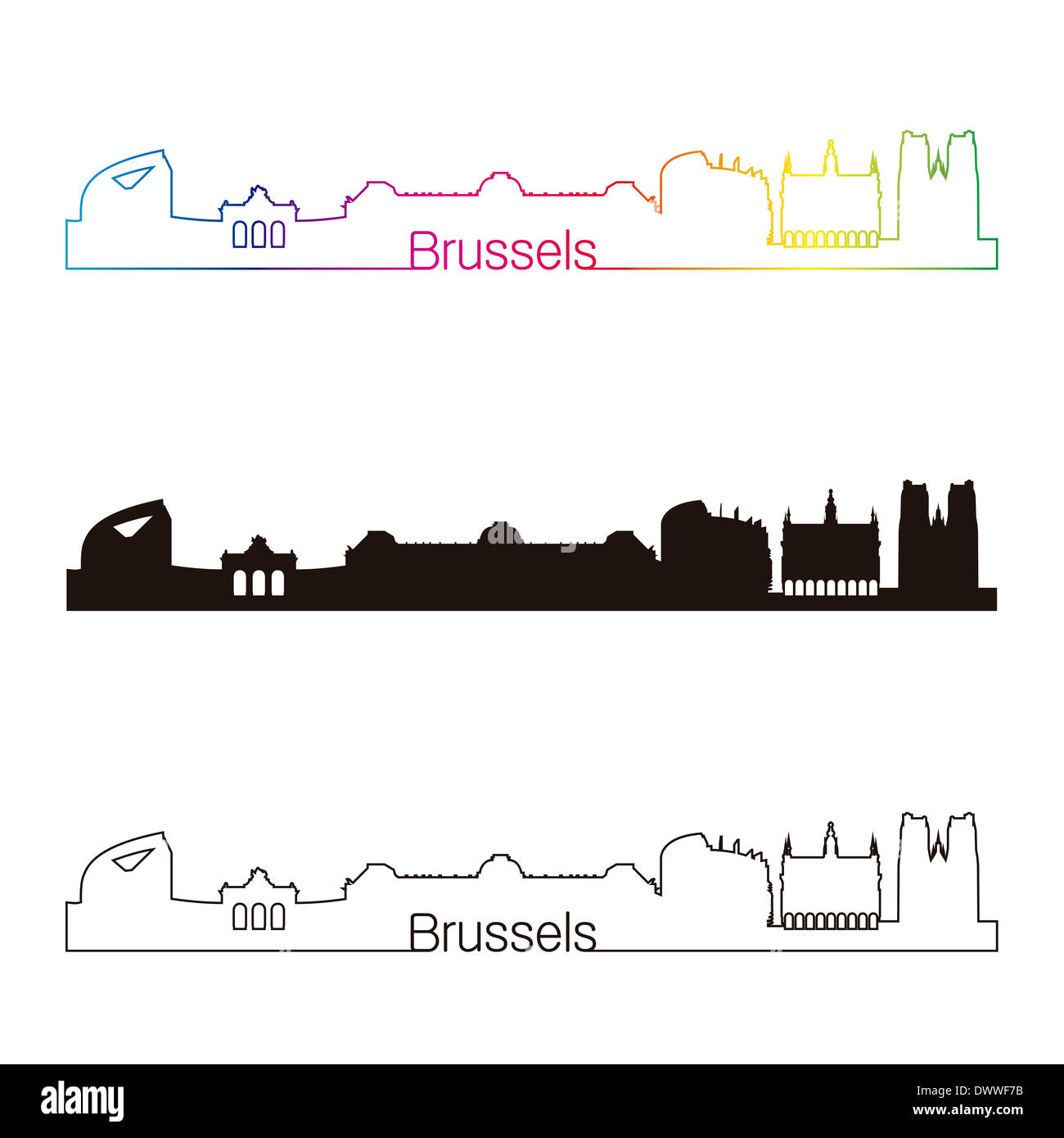 Brussels skyline Cut Out Stock Images & Pictures Alamy