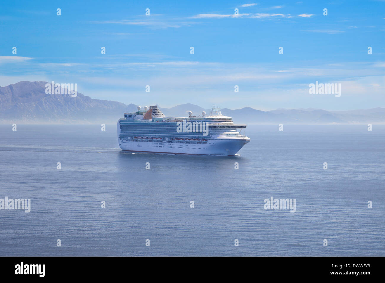P & O Cruise ship mv Ventura at sea in the Mediterranean Stock Photo