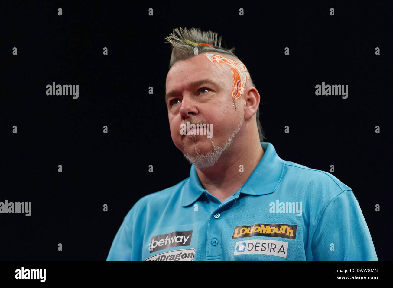 Nottingham, UK. 13th Mar, 2014. Peter 'Snake Bite' Wright during Night