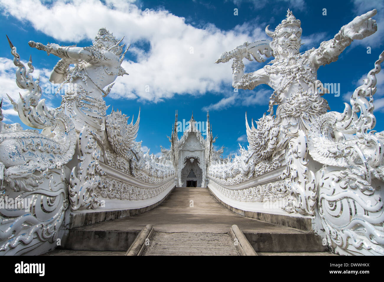 Wat Rong Khun (White Temple), Chiang Rai, Thailand Stock Photo