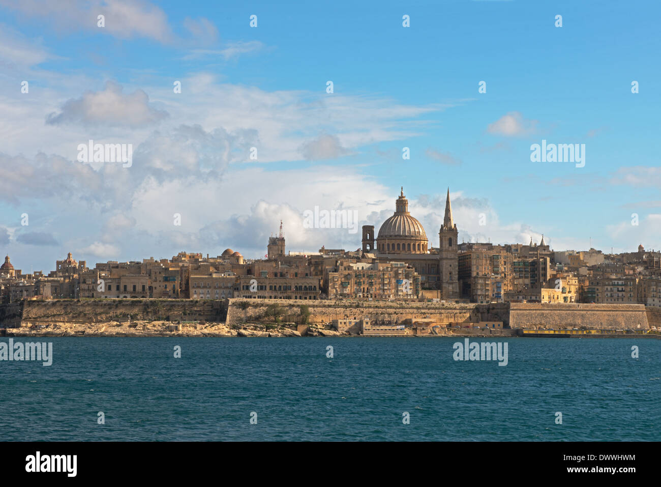 Seascape View Of Valletta, Malta. Stock Photo