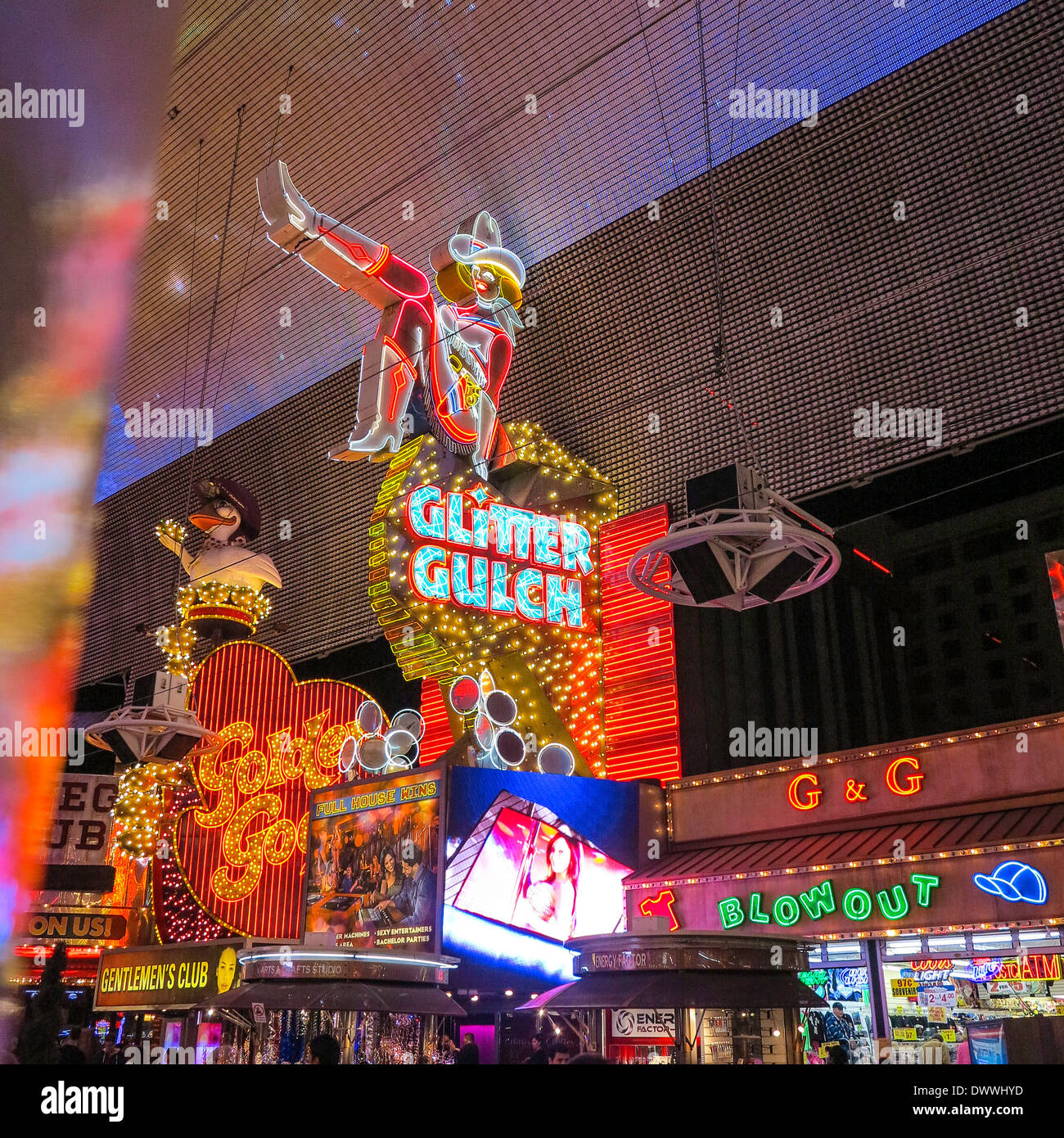 Vintage Las Vegas — Fremont St, Las Vegas, New Year's Eve c. 1981