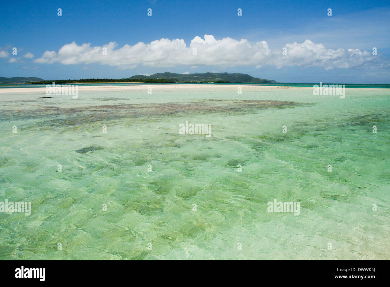 Clear water of Kume Island, Okinawa Prefecture, Japan Stock Photo