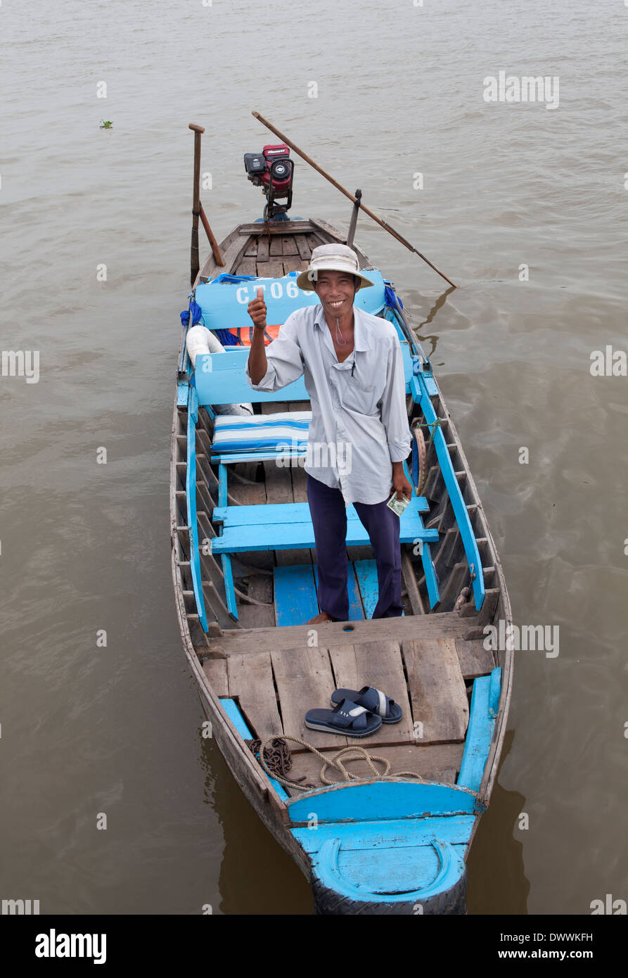 Private Boat Tour Guide at Can Tho Vietnam Stock Photo Alamy