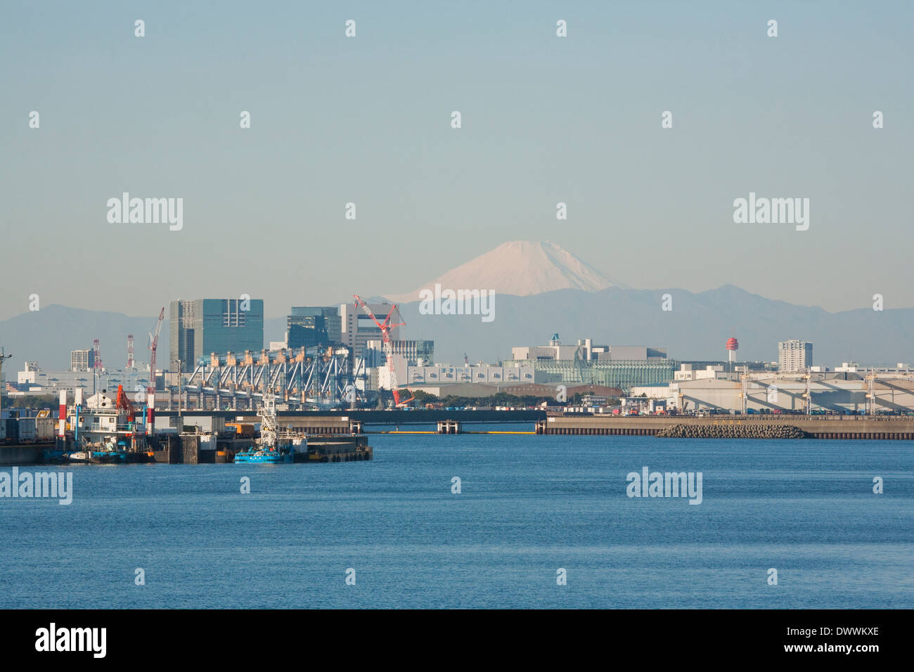 Tokyo Bay and Mt Fuji, Japan Stock Photo