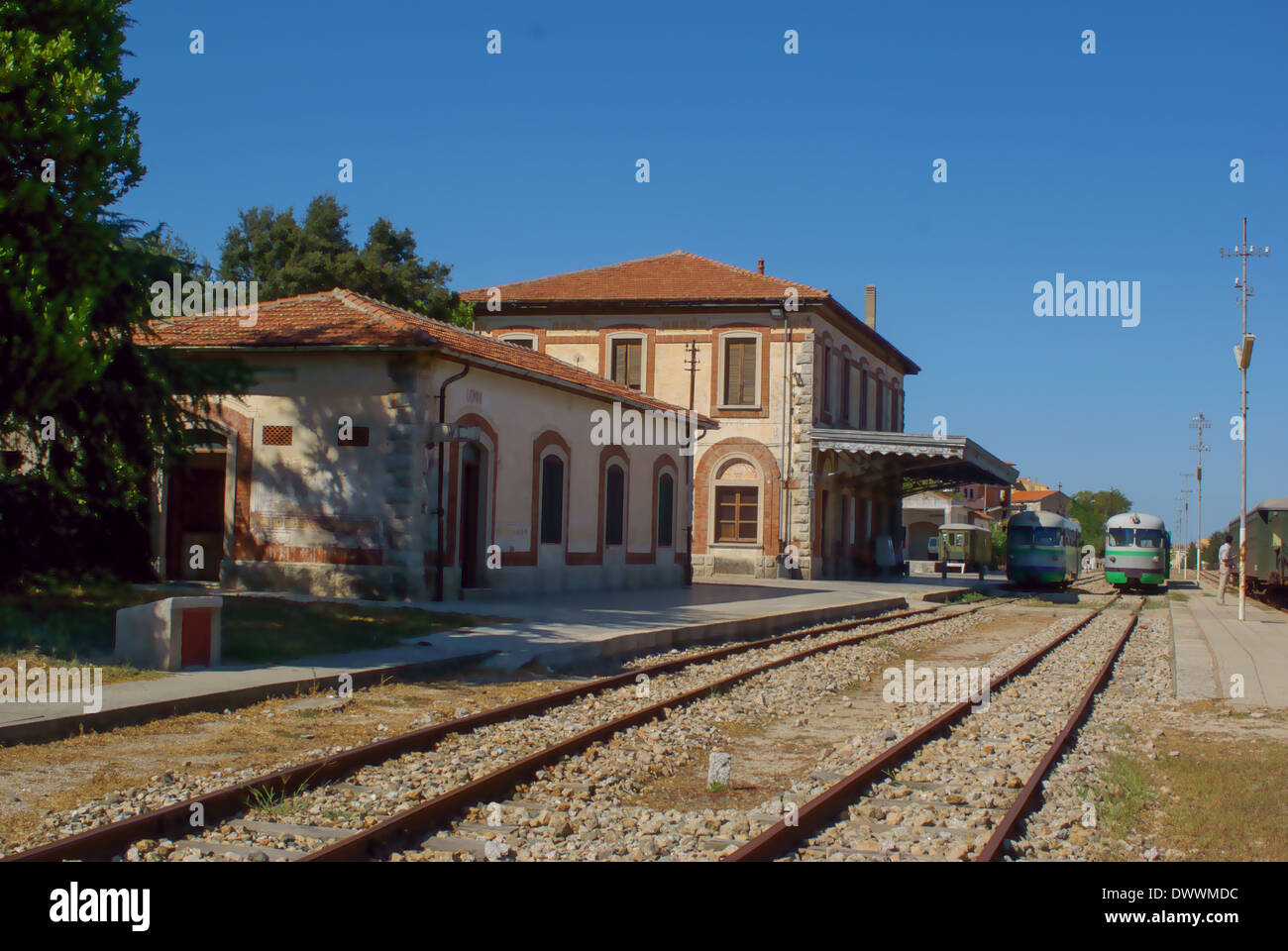 'Treno Verde' tourist train Sardinia. Italy Stock Photo