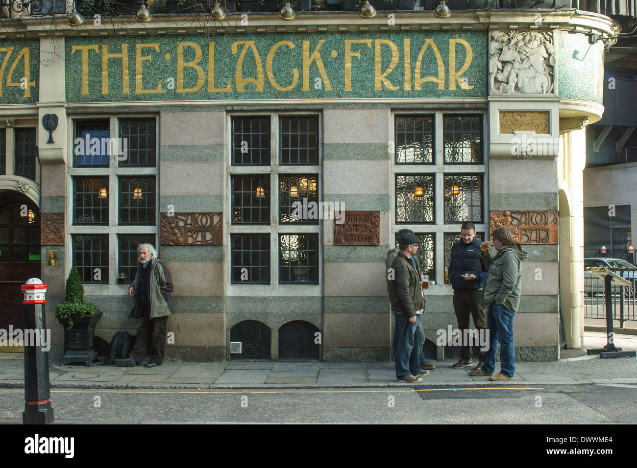 exterior of blackfriar pub in London Stock Photo