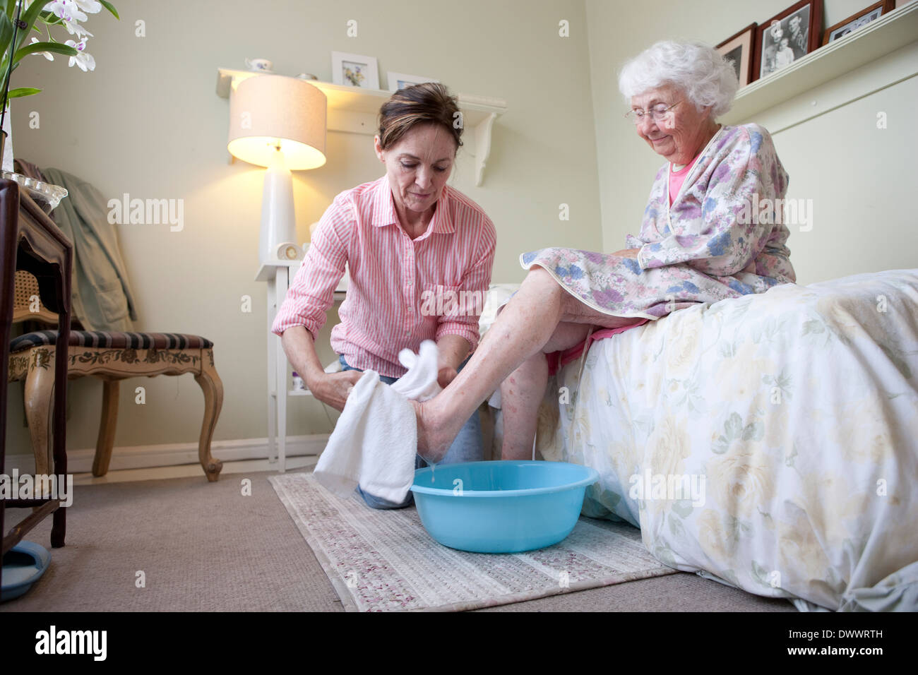 Woman foot bath hires stock photography and images Alamy