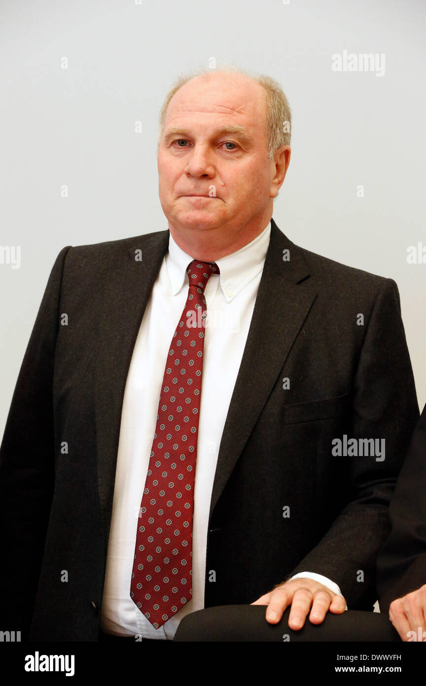 Uli Hoeness, president of German soccer club Bayern Munich at the