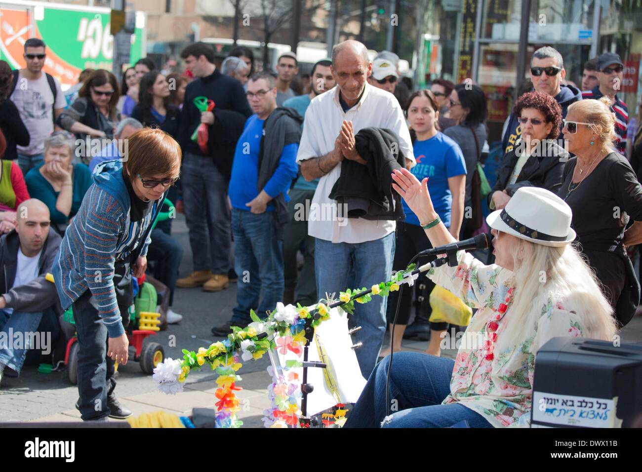Israeli singer and songwriter Miri Aloni performing on Magan david