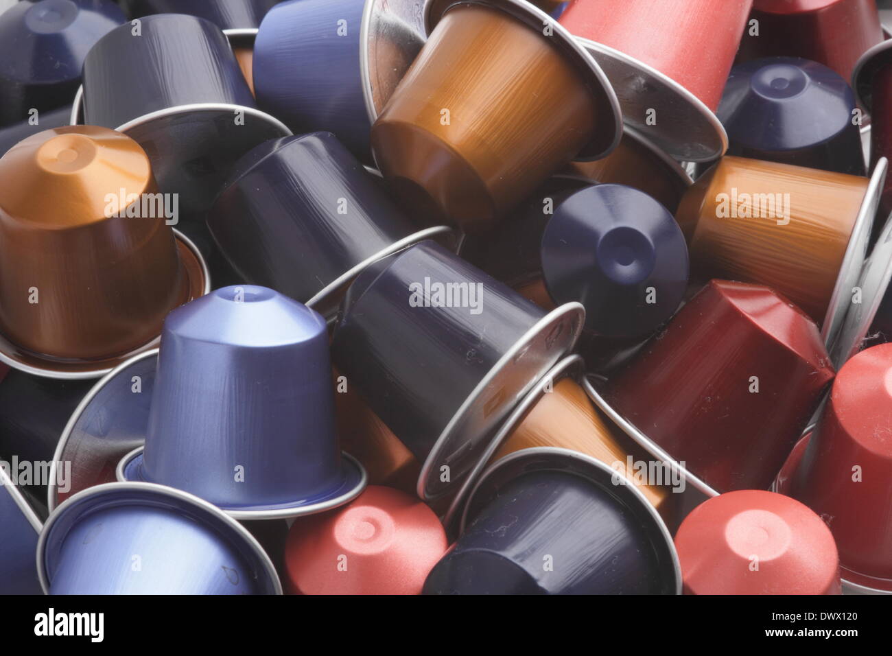 various coffee capsules Pictured 21.01.2014 Stock Photo