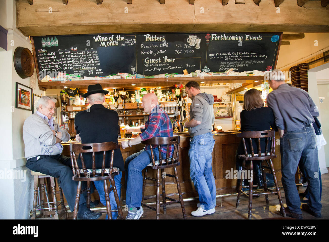 Locals Drinking at The Frog Free House and Restaurant Bar in Skirmett