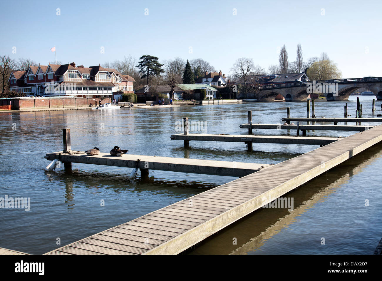River Thames at Henley-on-Thames in Oxfordshire - UK Stock Photo