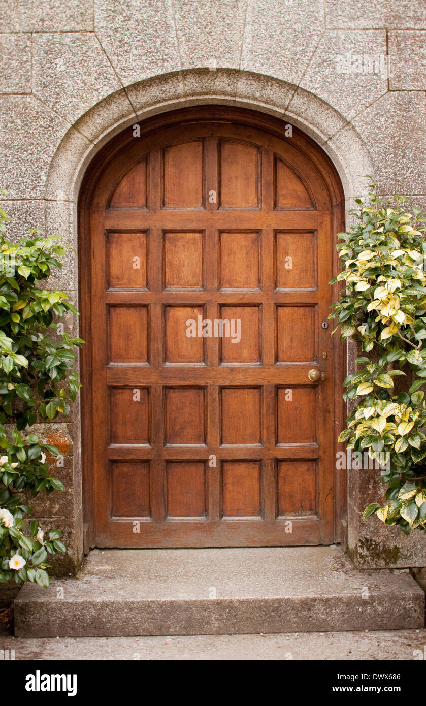 Entrance Door In An English Manor House In The Art And Crafts