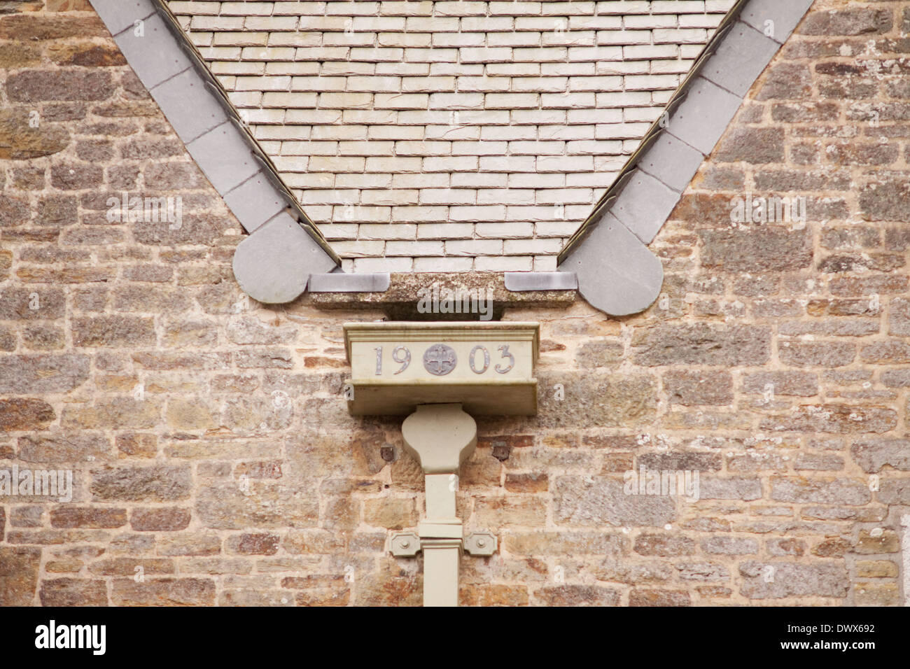 Hooper head on drain in an English manor house, in the art and crafts