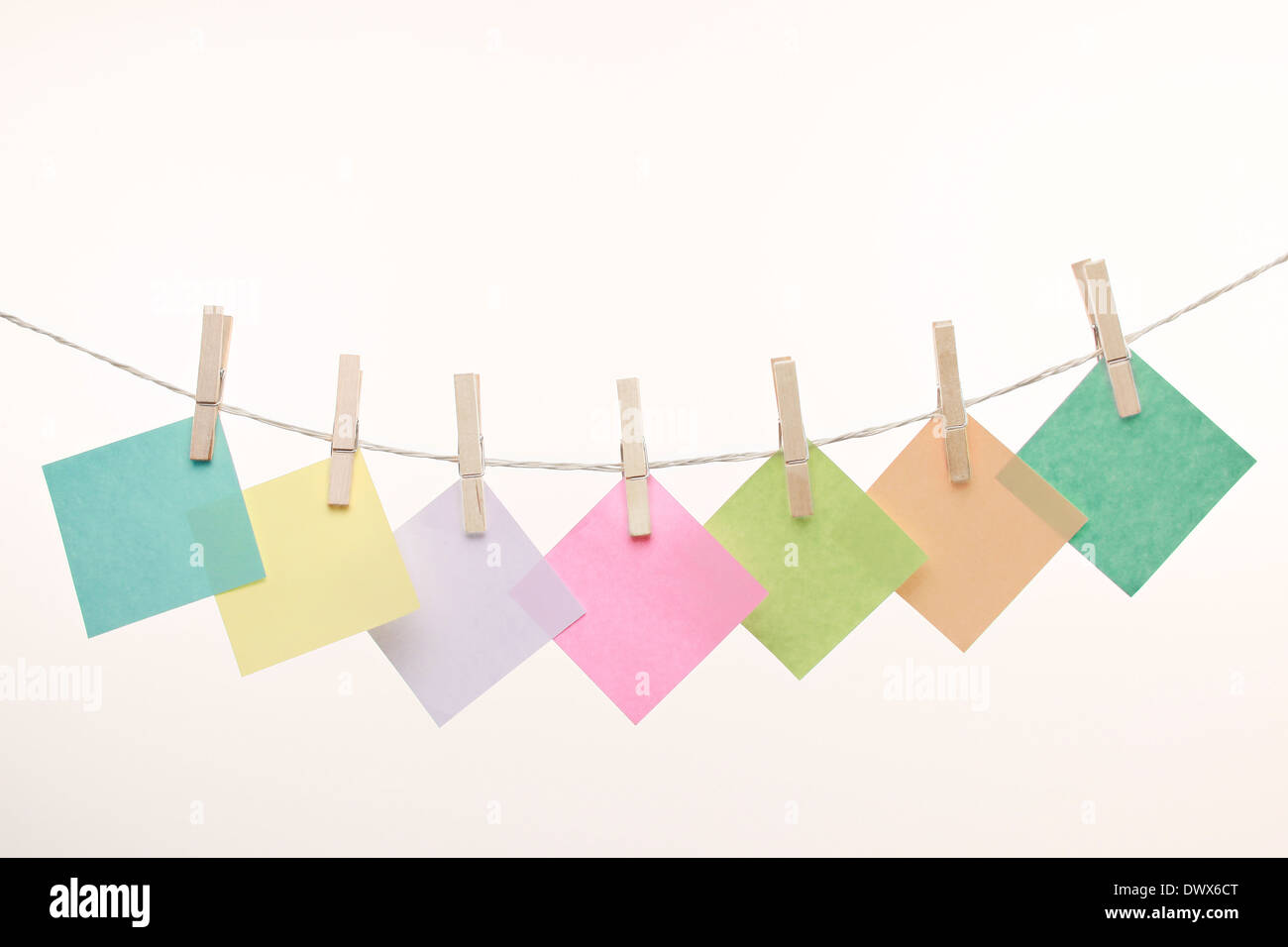 Memo on String Stock Photo Alamy