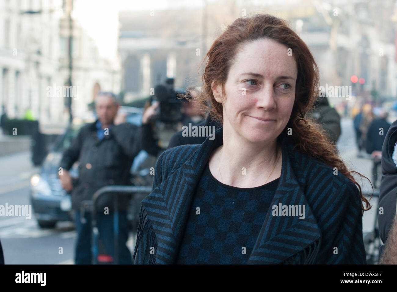 London, UK. 14 March 2014. The trial of former News International chief executive Rebekah Brooks, Andy Coulson and others linked with alleged phone-hacking at the former newspaper News of the World, continues at the Old Bailey, London. Pictured: Rebekah Brooks. Credit:  Lee Thomas/Alamy Live News Stock Photo