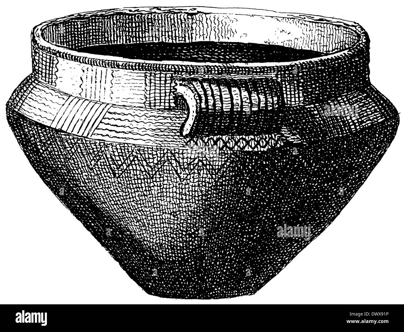 Stone Age clay pot Stock Photo Alamy
