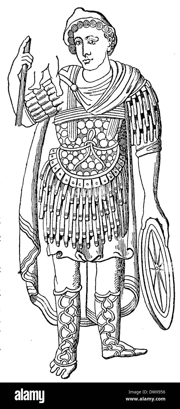 Byzantine warrior Stock Photo