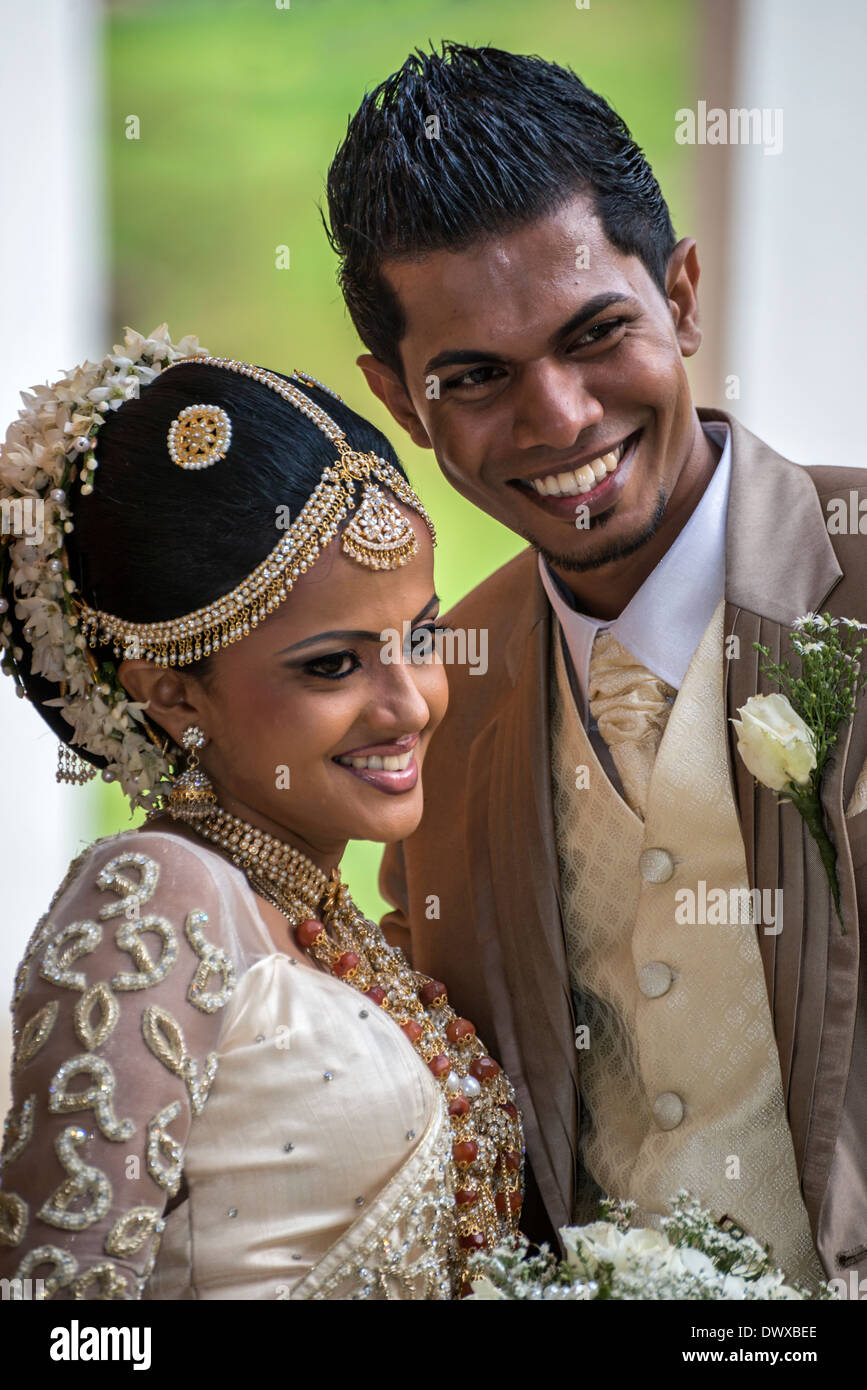 Married couple in Galle Sri Lanka Stock Photo