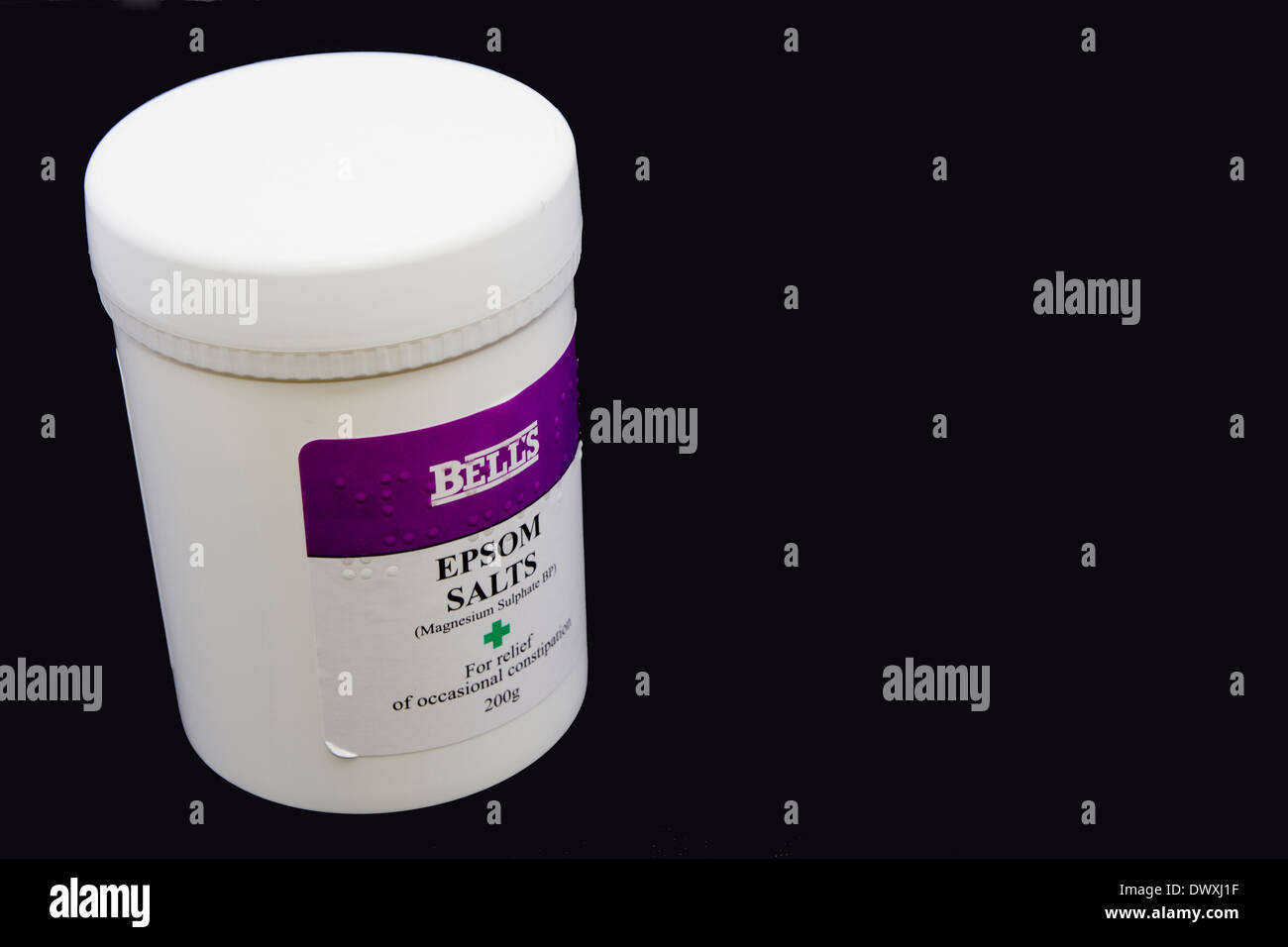 container of Epsom Salts Stock Photo Alamy