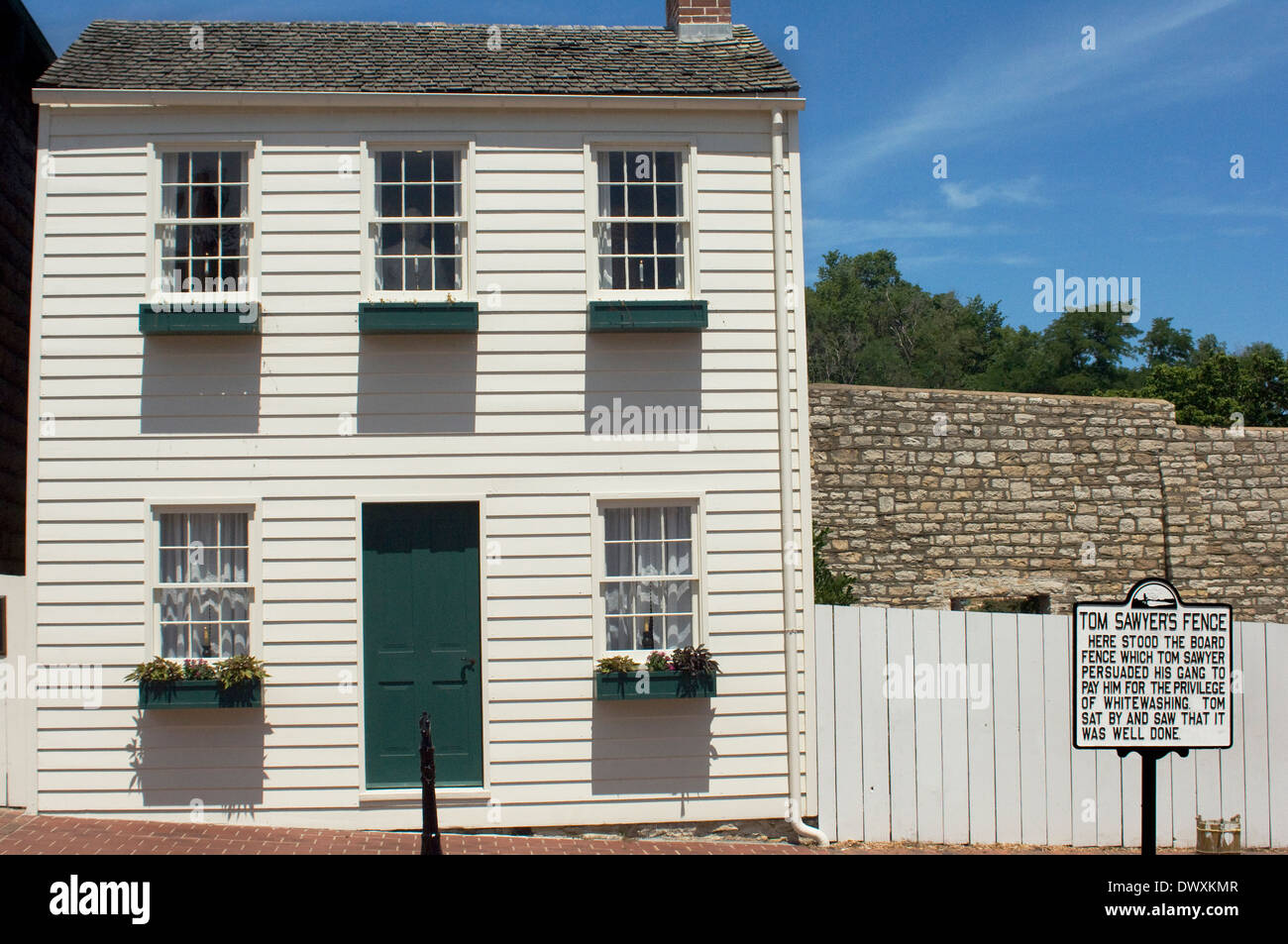 Mark Twain's boyhood home, Hannibal, Missouri. Digital photograph Stock Photo