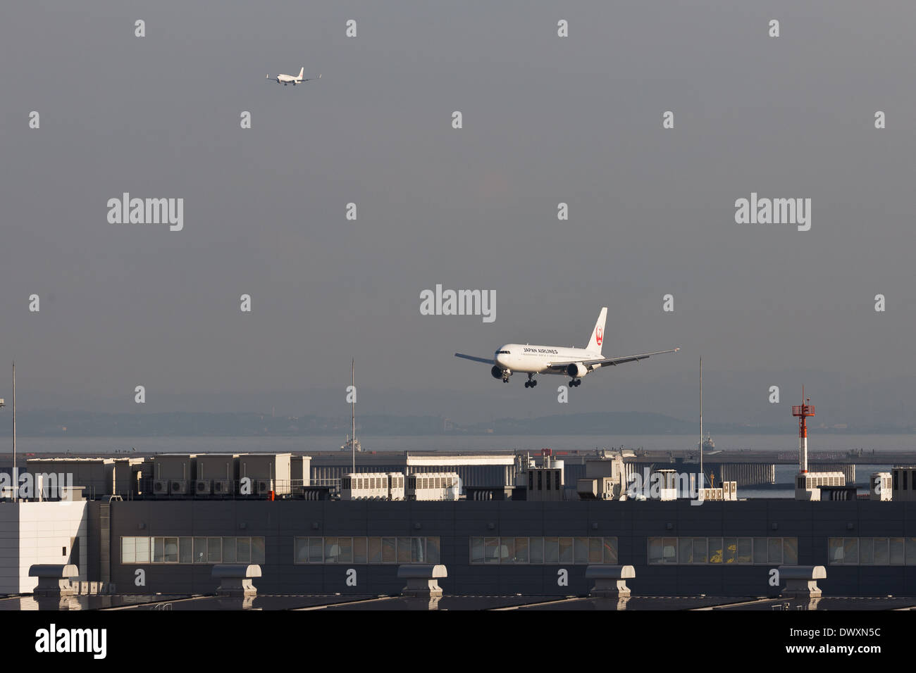 JAL departure at HANEDA airport Day Time Stock Photo