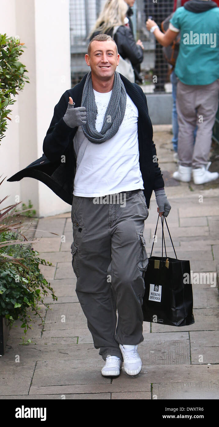 Christopher maloney x factor contestants arrive at the rehearsal