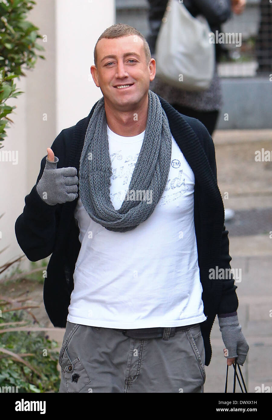 Christopher Maloney X Factor contestants arrive at the rehearsal