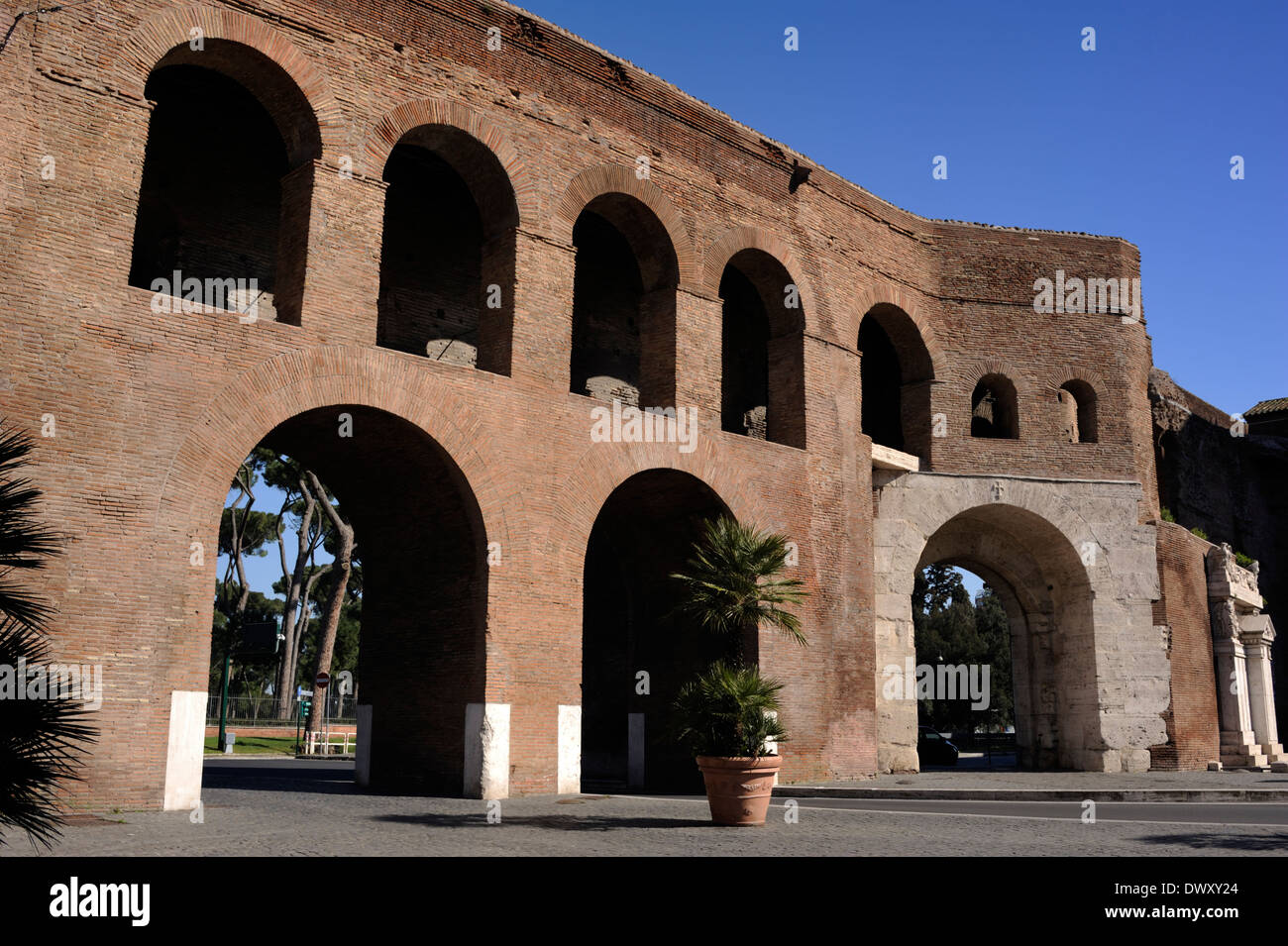 Italy, Rome, Aurelian Walls, Porta Pinciana Stock Photo