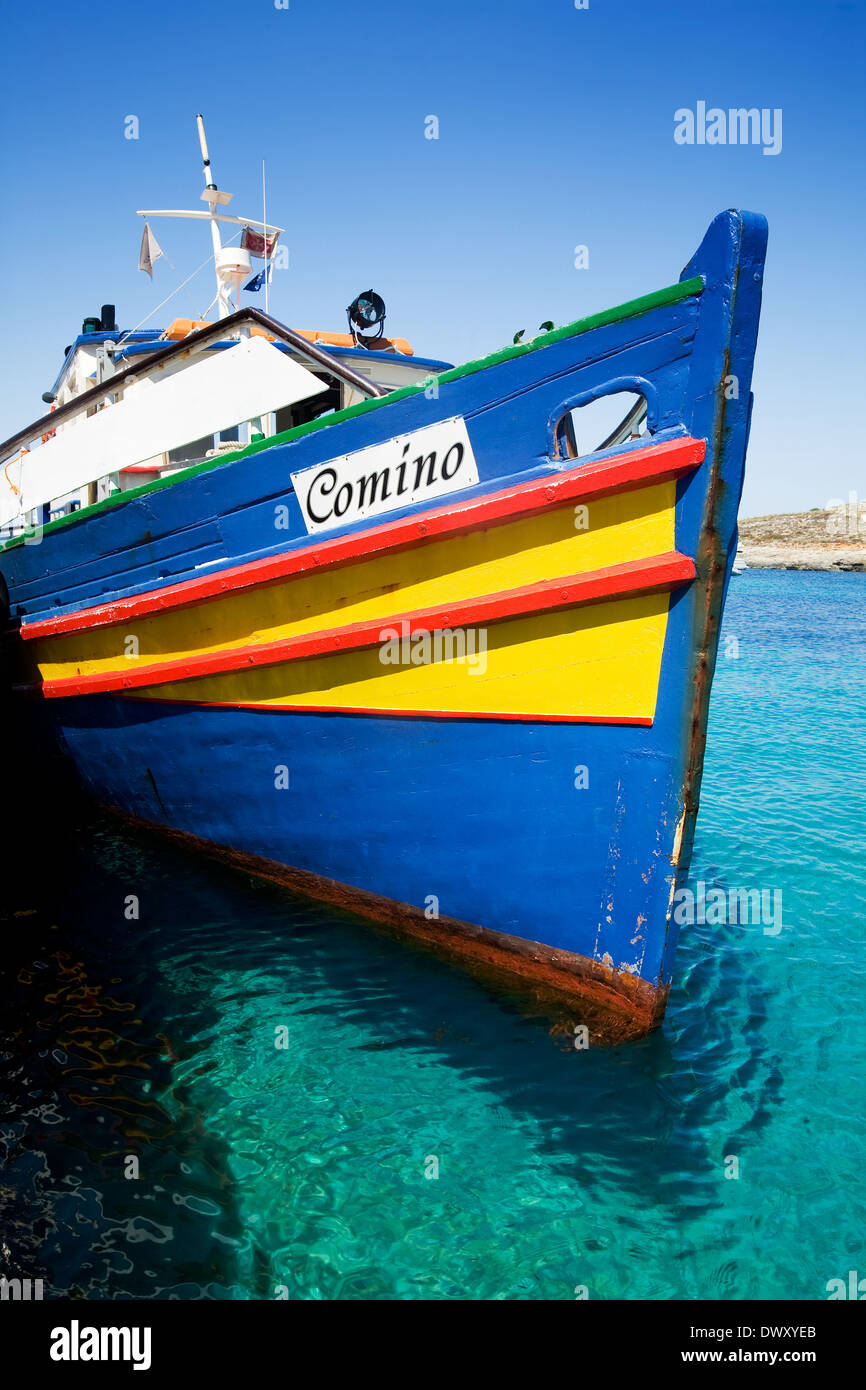 Comino Island Boat Stock Photo